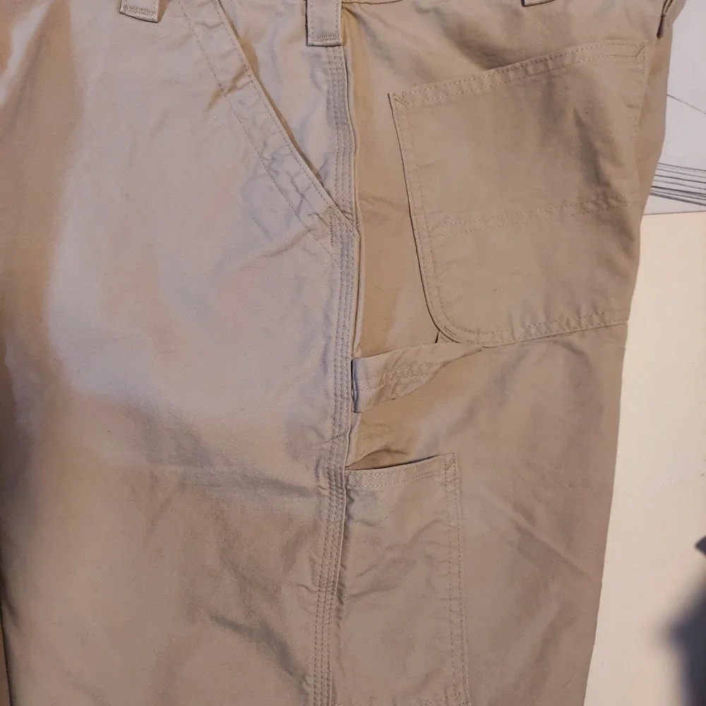 Carhartt B147 Beige‎ Carpenter Original Fit Canvas Work Shorts Mens 40 Utility